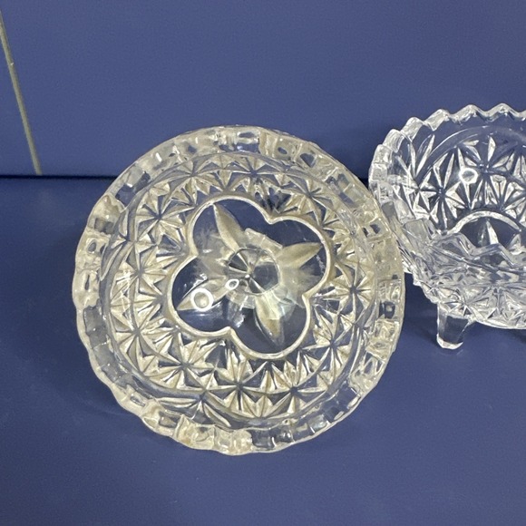 Vintage Hofbauer Byrdes Collection Lead Crystal Covered Dish Bowl Etched Birds - Picture 4 of 6